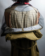 "MAISON MARGIELA" 20AW reconstructed tulle docking trench coat