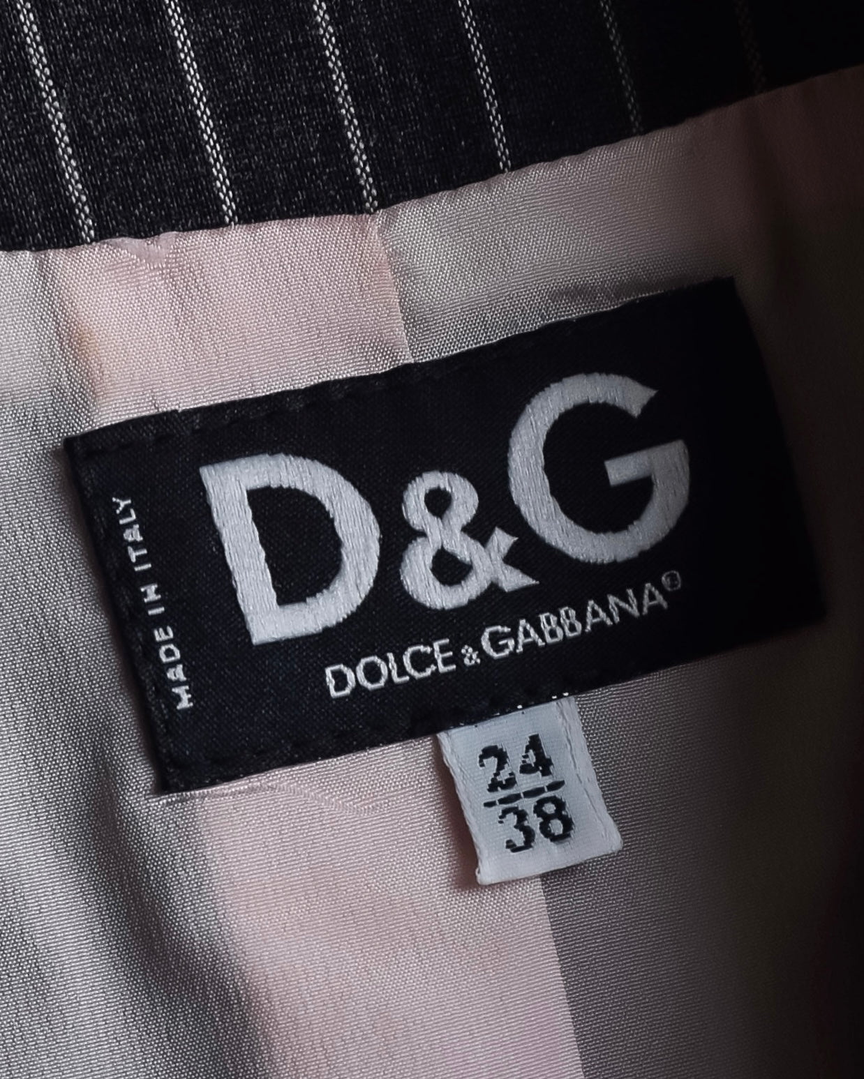 "Dolce & Gabbana" White striped shaped tailored jacket
