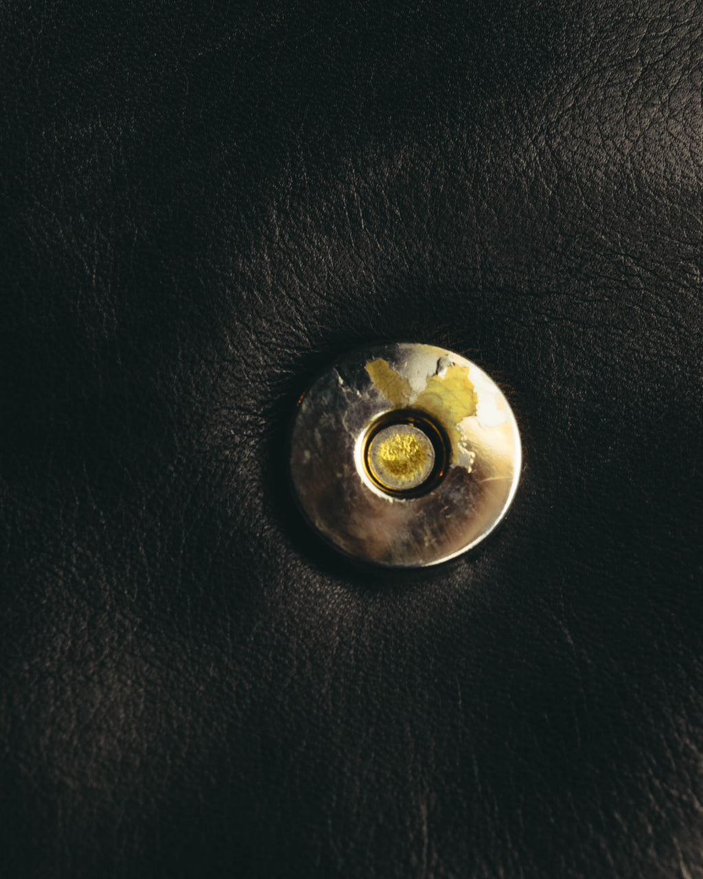 "CELINE" 70's-80's Classic horsebit leather shoulder handbag