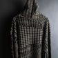 "FENDI" Houndstooth & zigzag pattern turtleneck tunic pullover