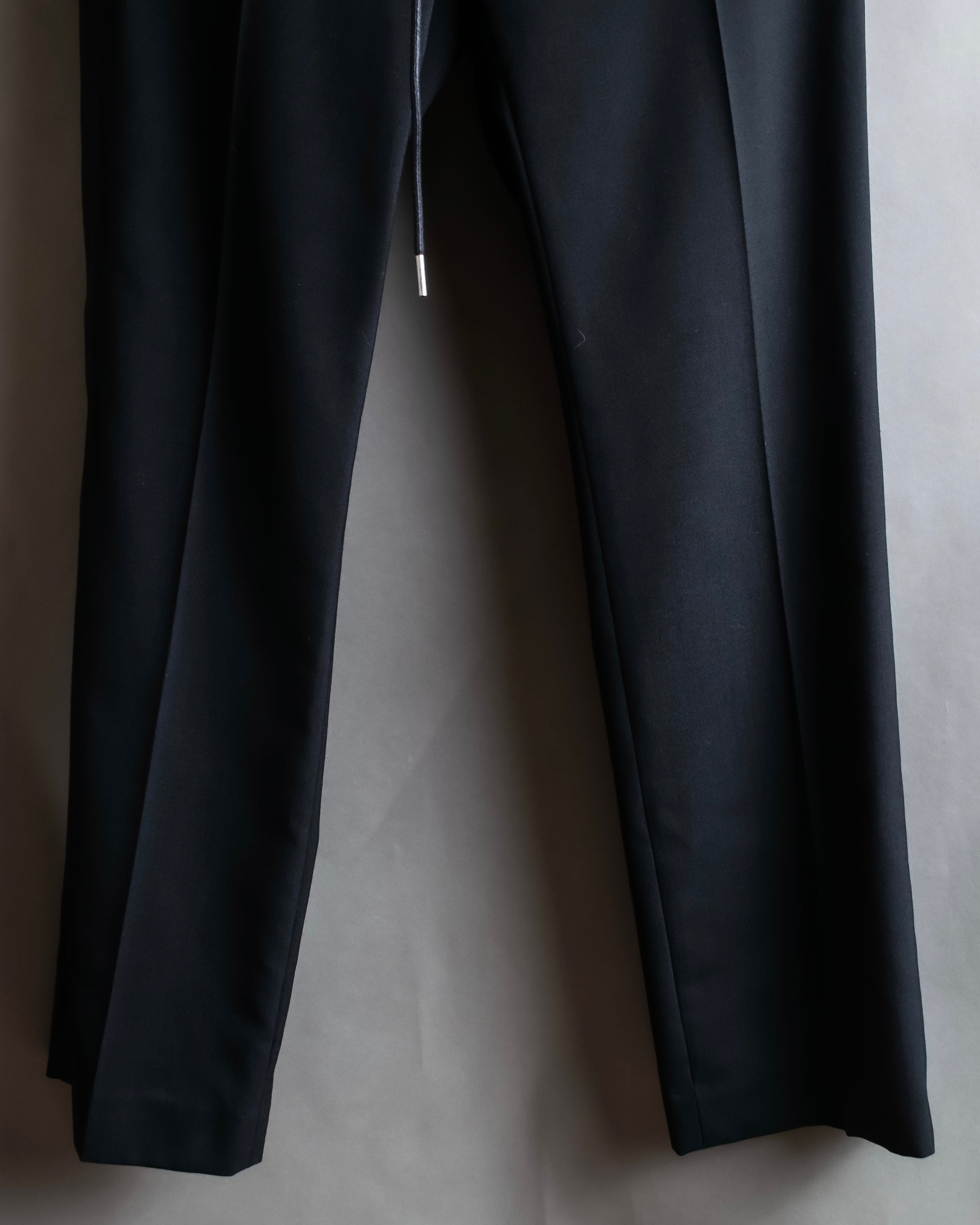 "sacai" Satin line design tapered slacks