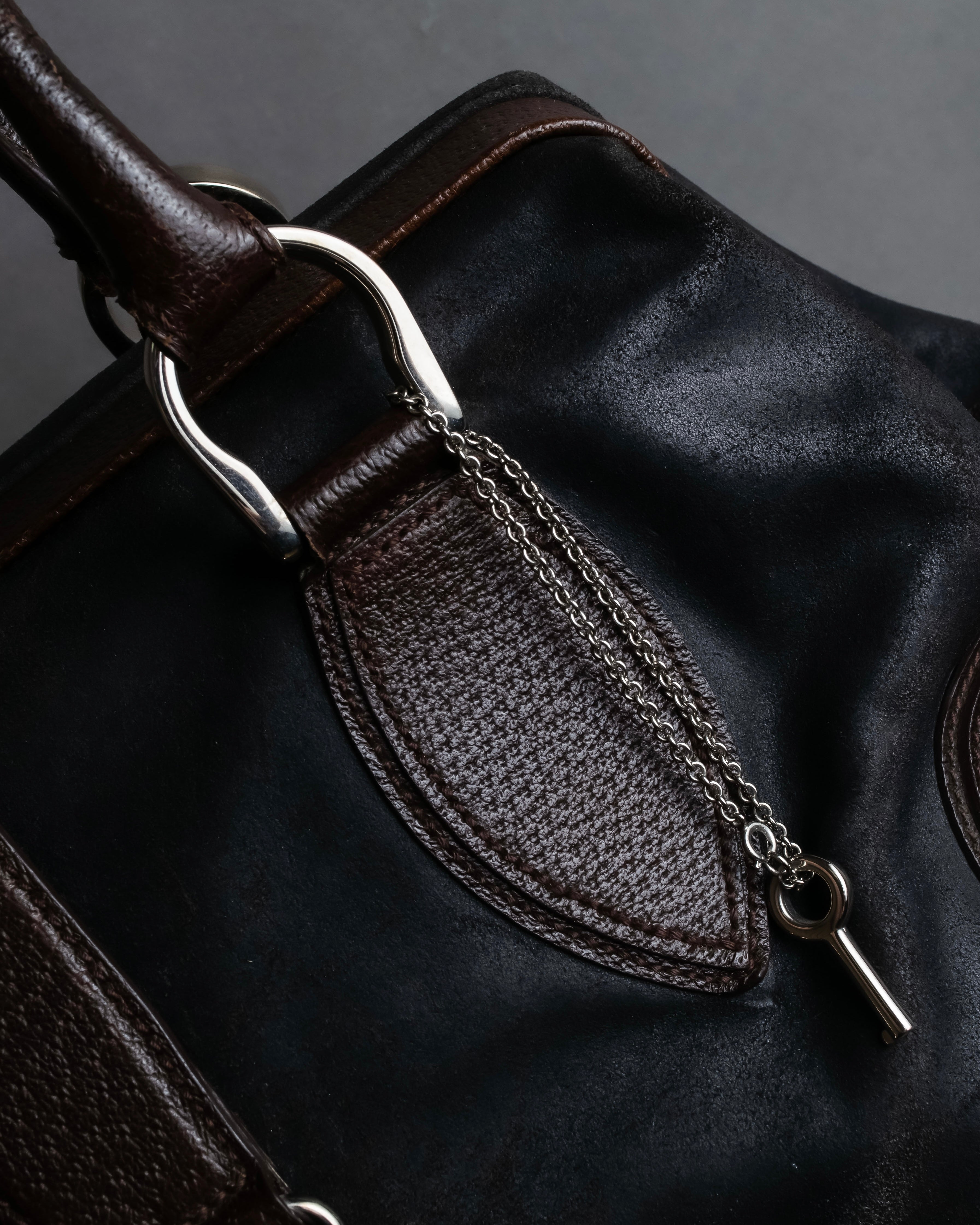 "BALENCIAGA" Circle lock design leather doctor bag