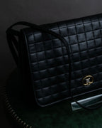 "CELINE" Triomphe logo quilted leather shoulder bag