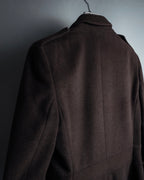 "VALENTINO" Shaped silhouette mocha brown chester coat