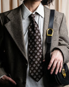 "GIORGIO ARMANI" Oval motif dot silk necktie