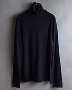 "DIOR" Edith Slimane period double high neck processing knit