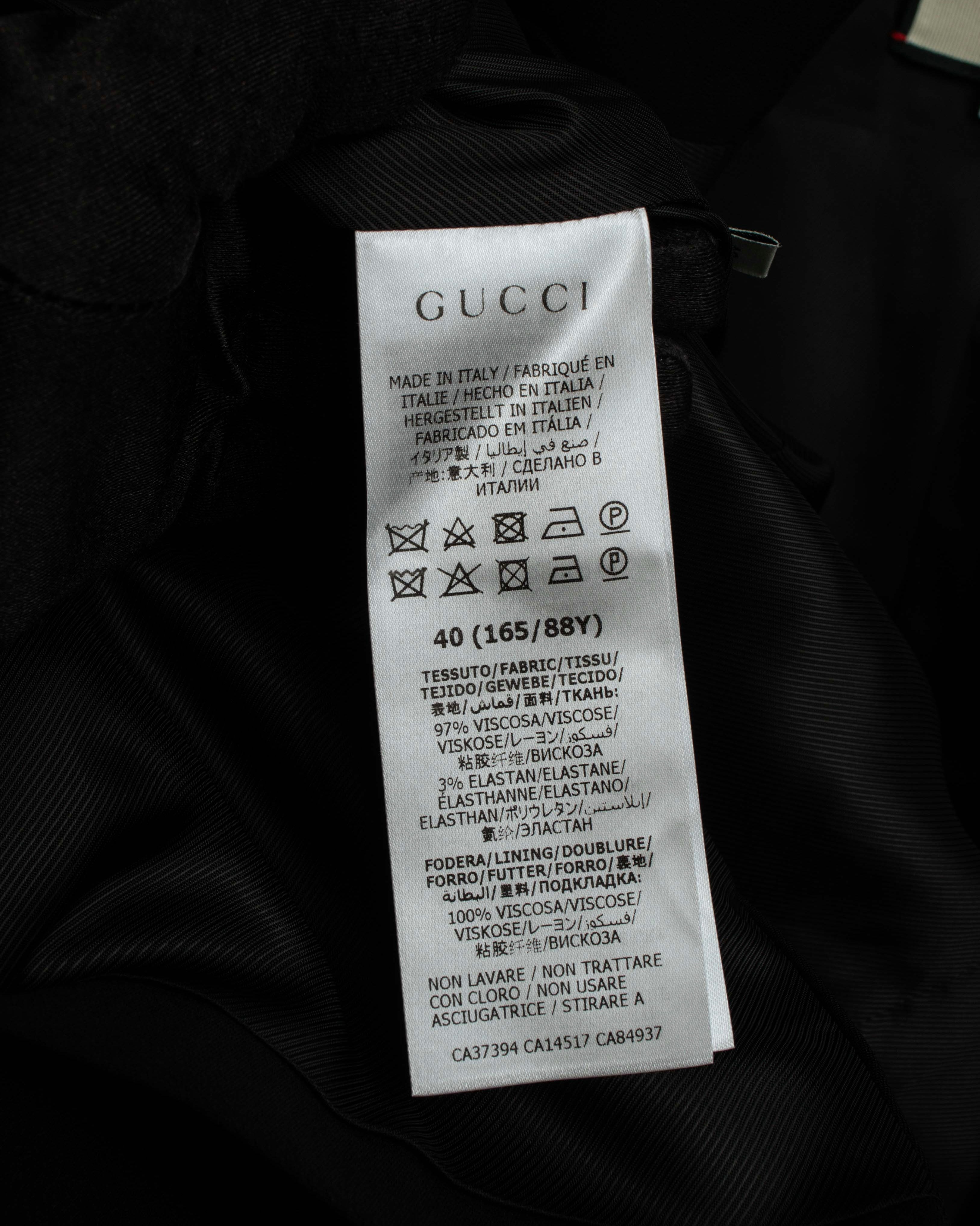 "GUCCI" Michele period stand collar modified design tailored jacket