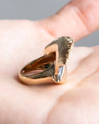 "Dior" Feather motif antique style ring