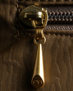 "BALENCIAGA" Nylon＆crocodile leather combination design boston bag