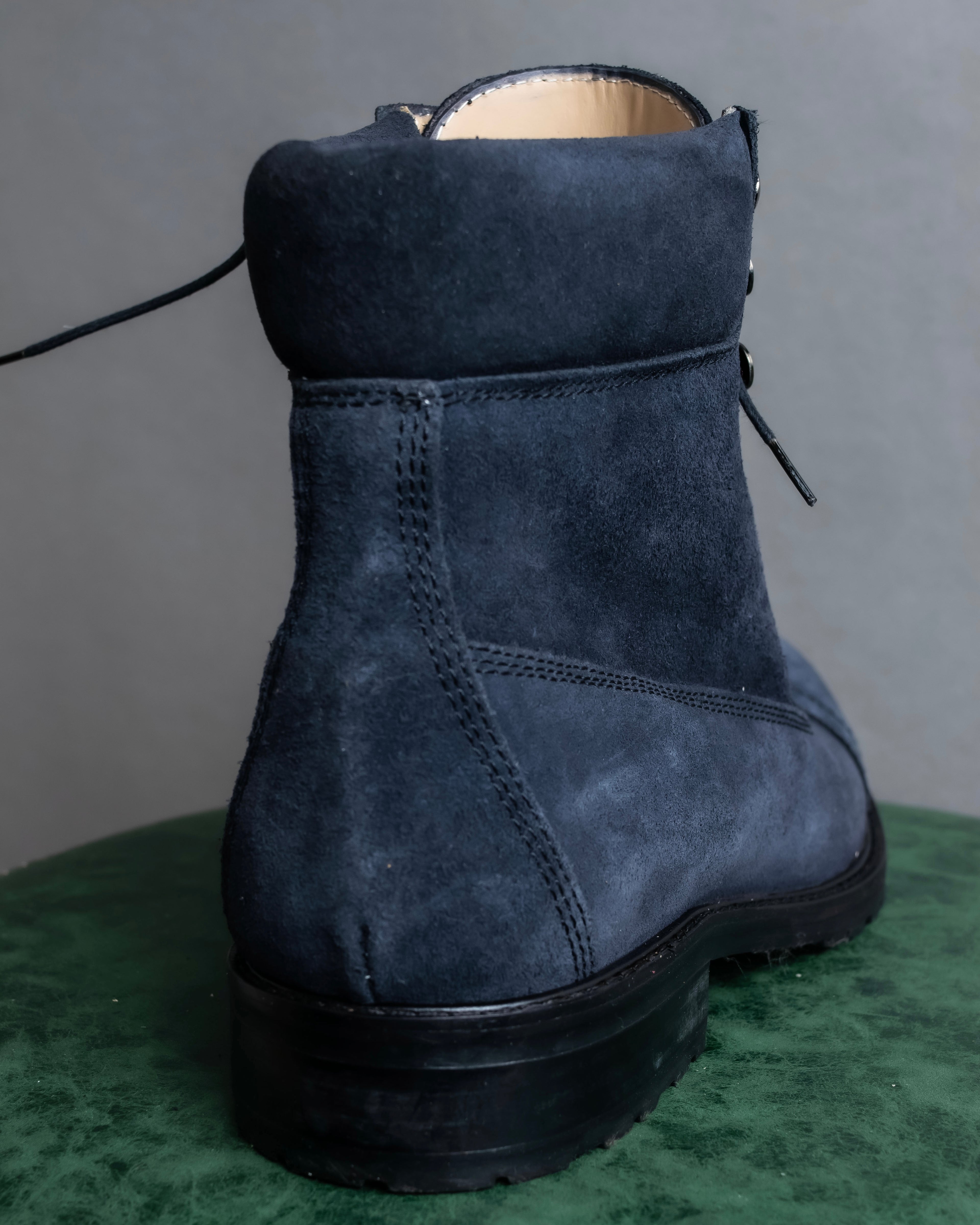 Vintage lace up design suede ankle boots