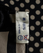"JEAN PAUL GAULTIER" Classical dot pattern silk scarf