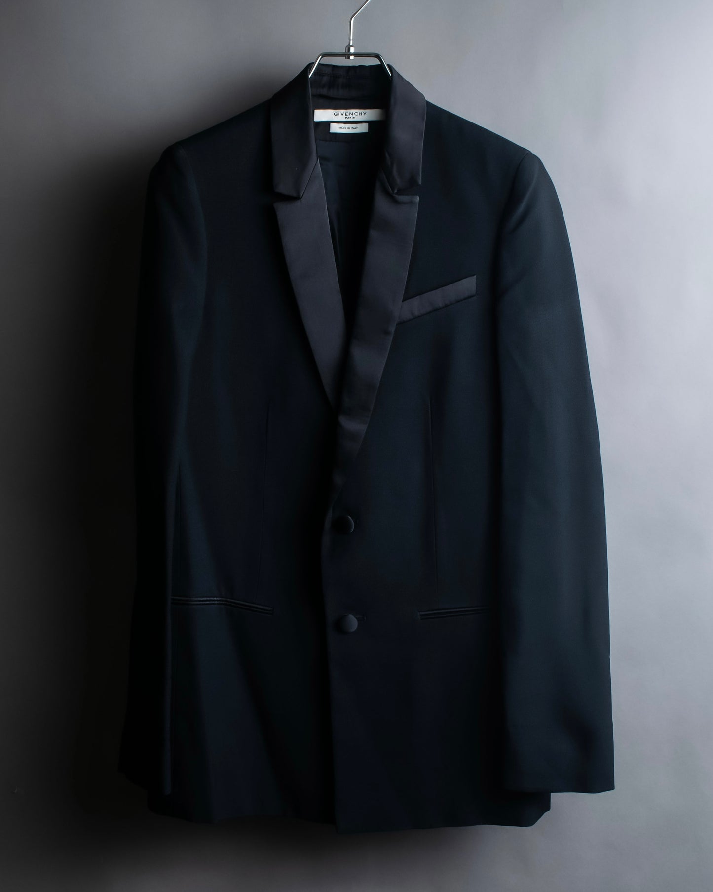 "GIVENCHY" Satin lapel switching design tailored jacket