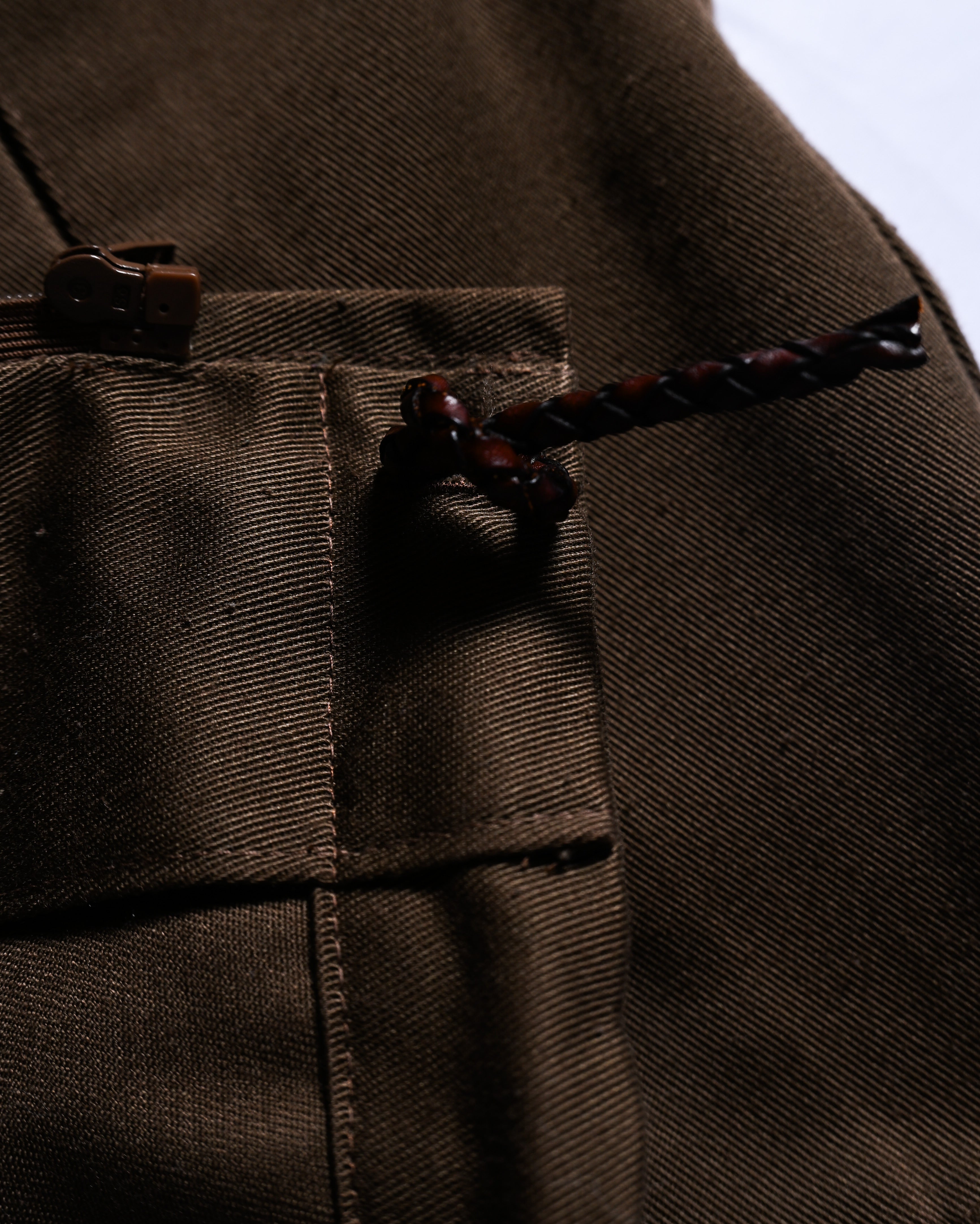 VINTAGE/ Short Length Cotton Jacket Brown
