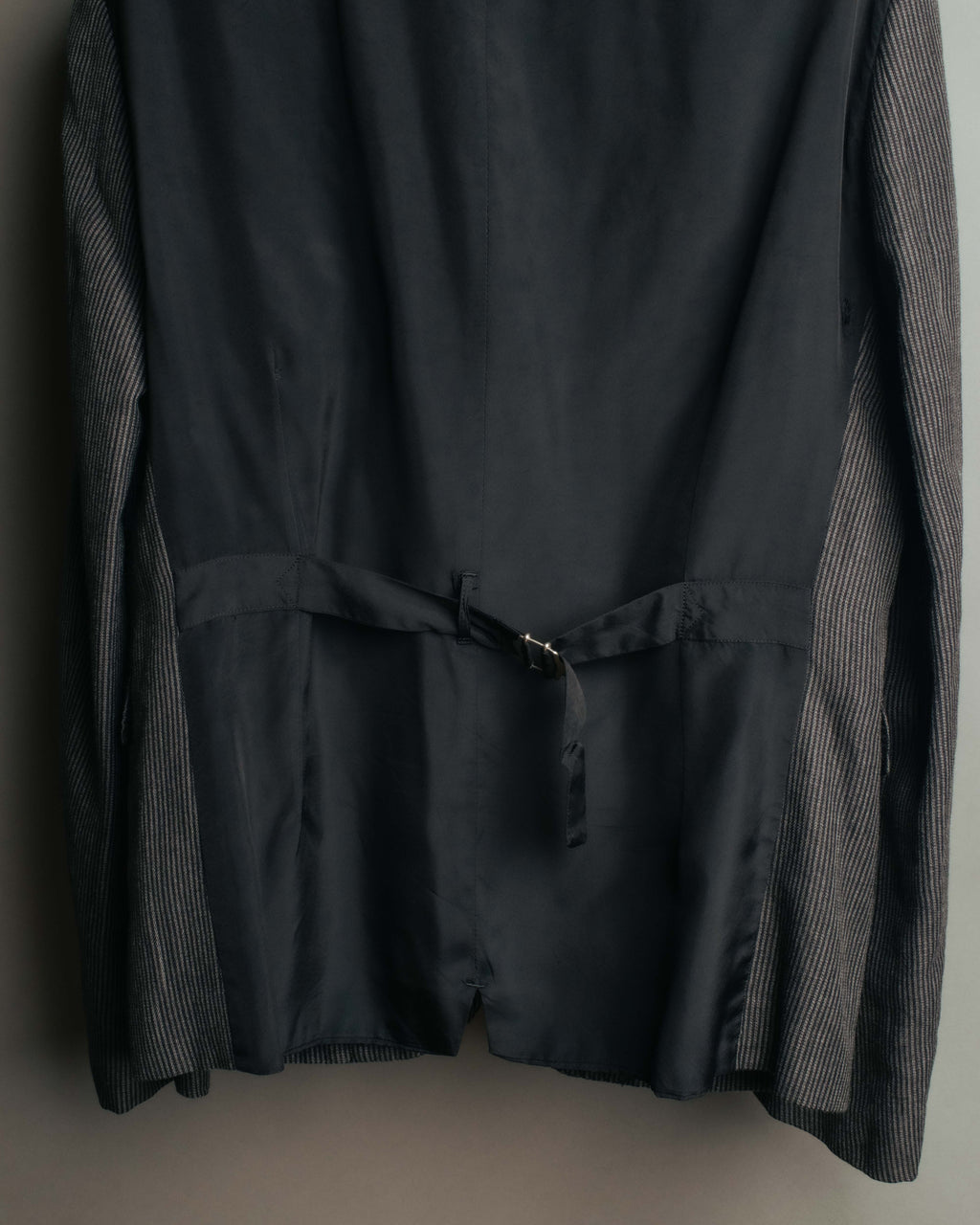 "COMME des GARÇONS HOMME" 10SS Vintage multi-button hickory stripe linen wool jacket