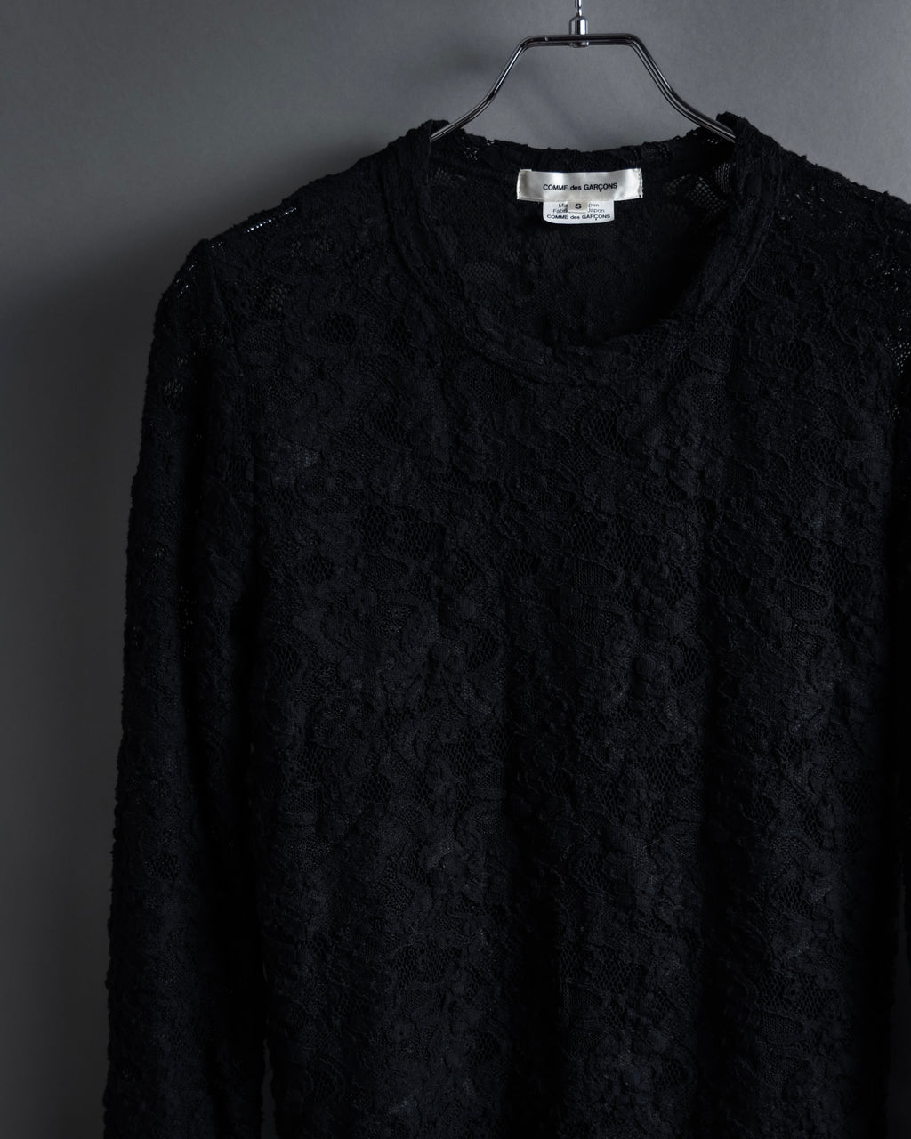 "COMME des GARCONS" 20SS Floral motif lace pullover