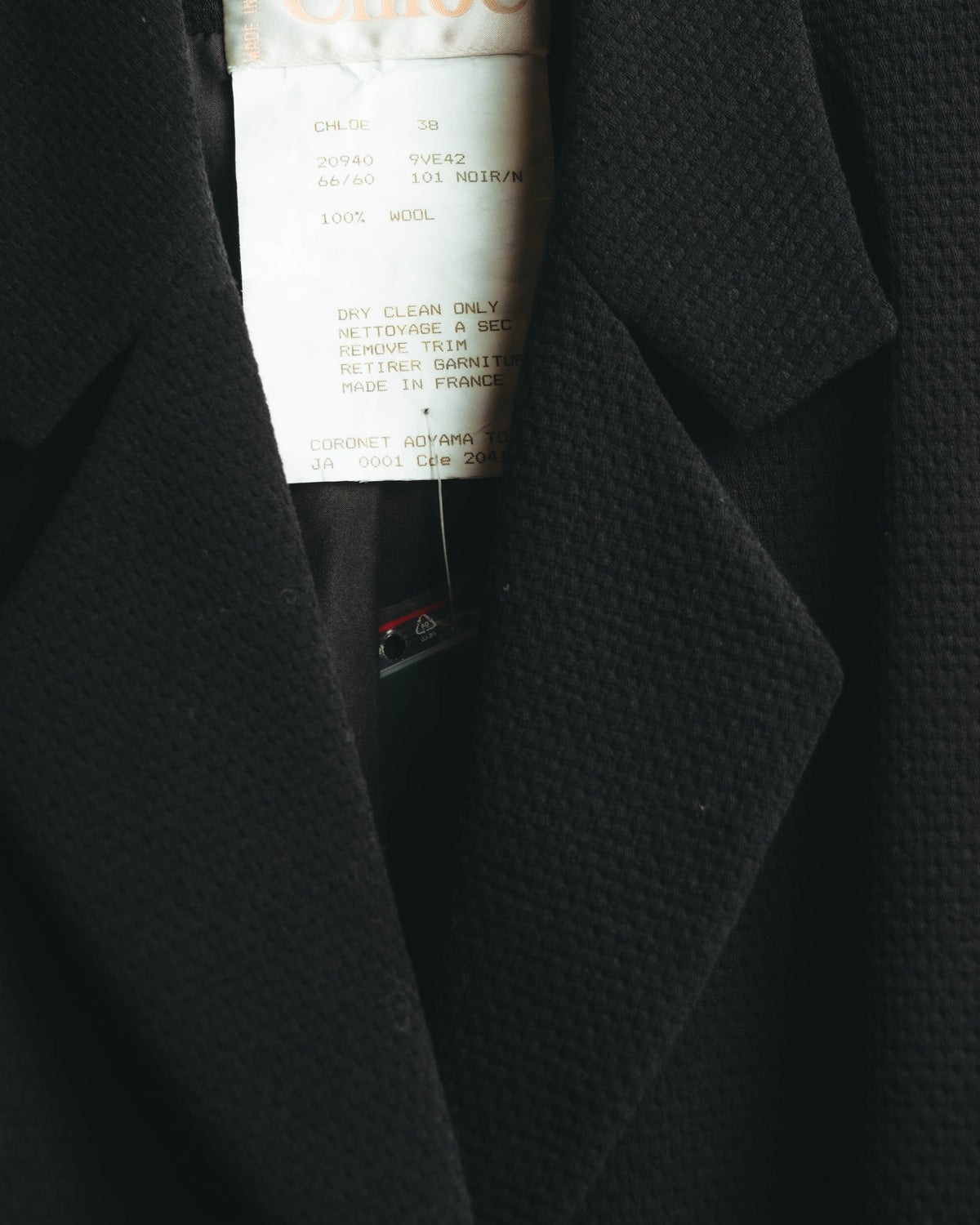 "Chloé" 90's Textured wool tailored blazer