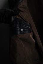 "HUGO BOSS" Oversized calf leather tailored jacket