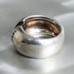 "CHANEL" Beautiful curves engraved logo silver ring