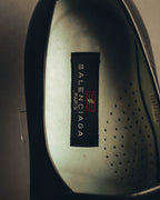 "BALENCIAGA" 80's-90's Textured leather tassel loafers