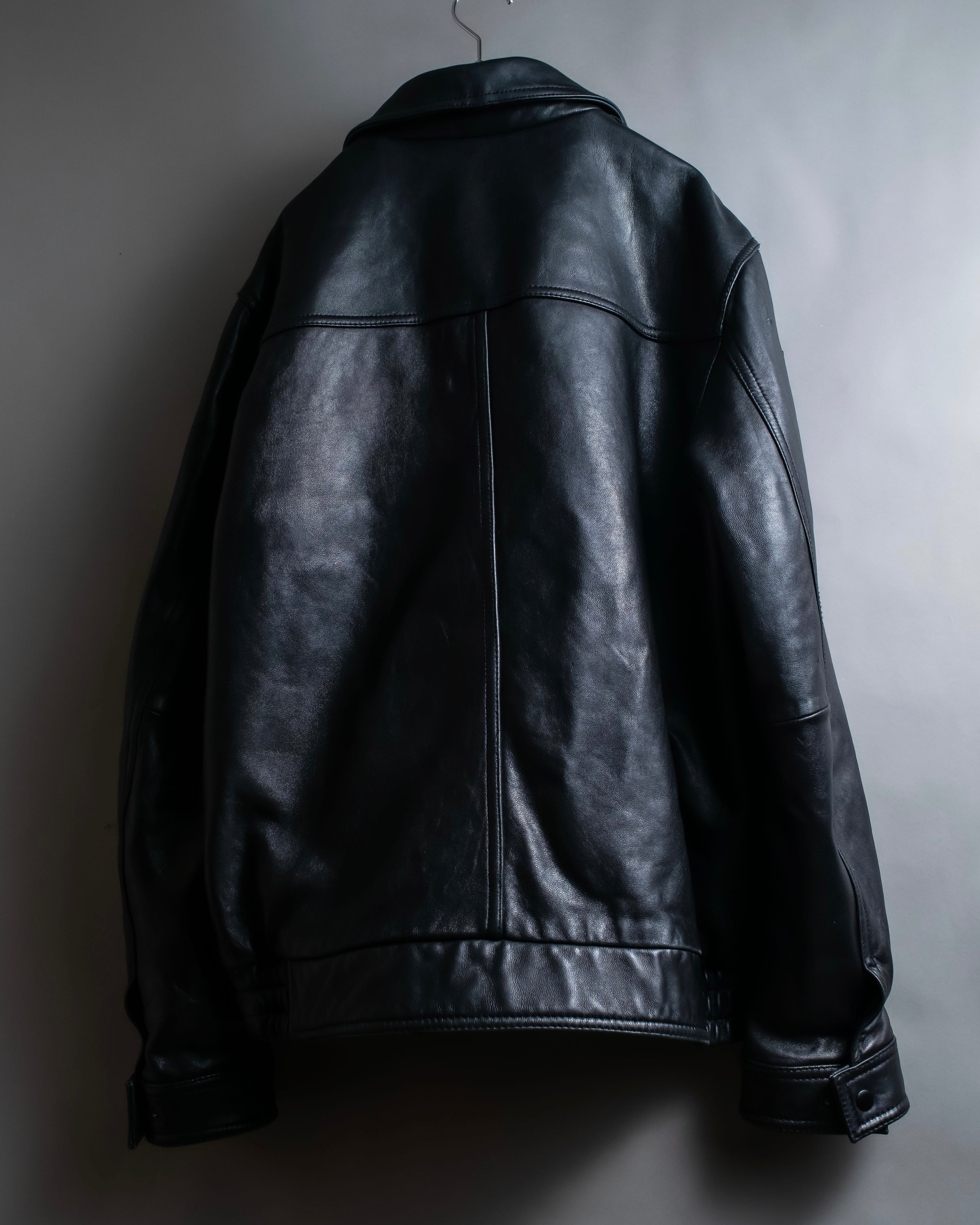 "M. JULIAN" High quality leather single riders blouson