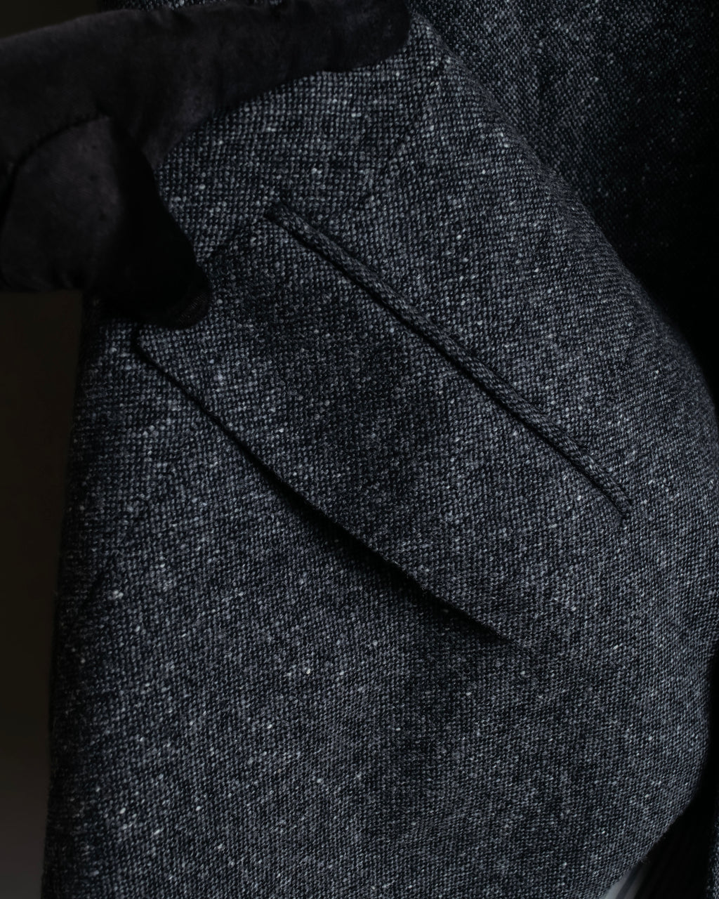 "THOM BROWNE" 3-button napped tweed tailored jacket