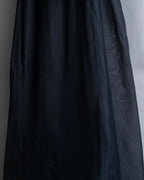 "YOHJI YAMAMOTO" 1996SS Double zipper design sheer rayon flare skirt