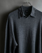 "JIL SANDER" Polo collar design wool knit pullover