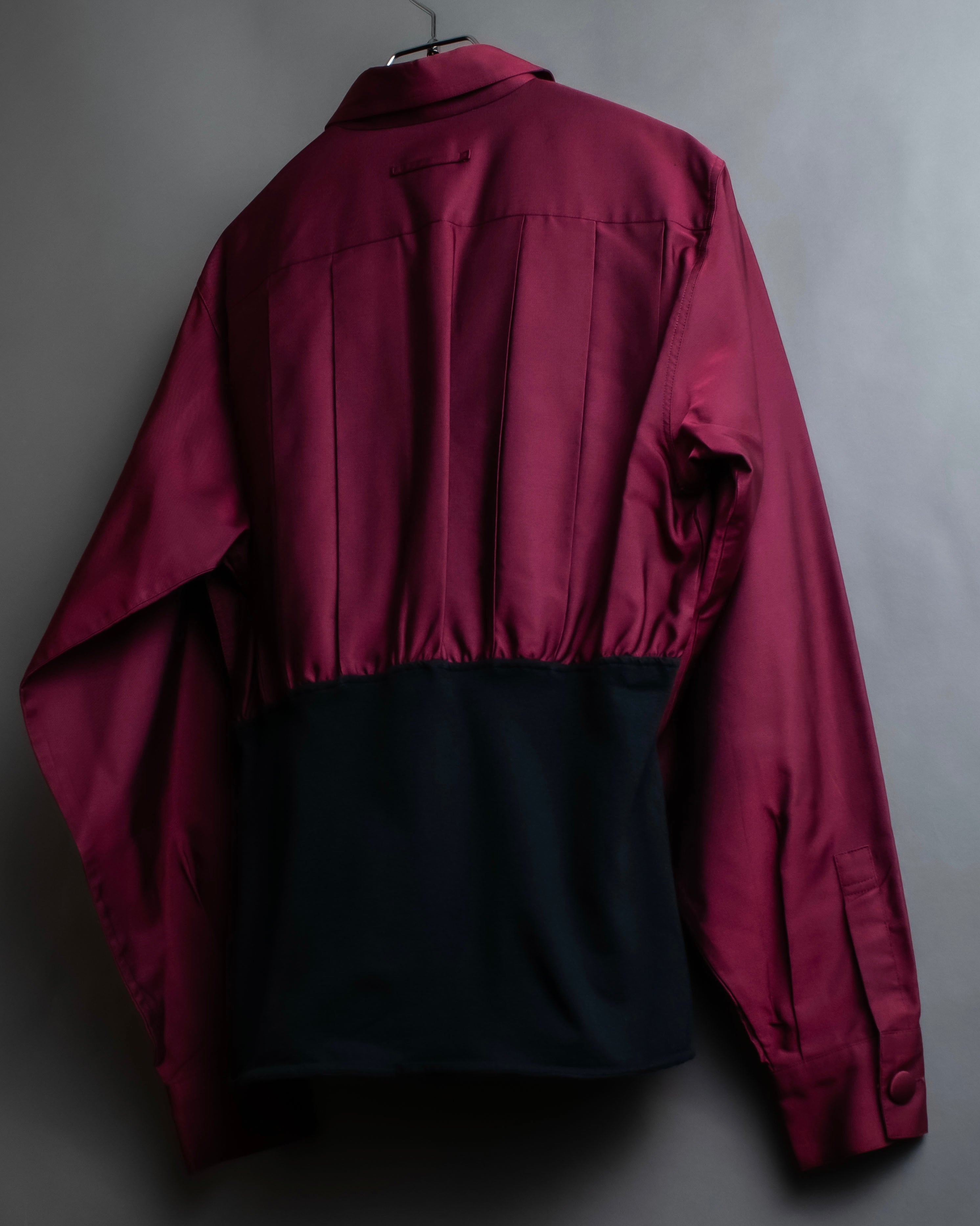 "JEAN PAUL GAULTIER FEMME"
 Waist different material switching design shirt