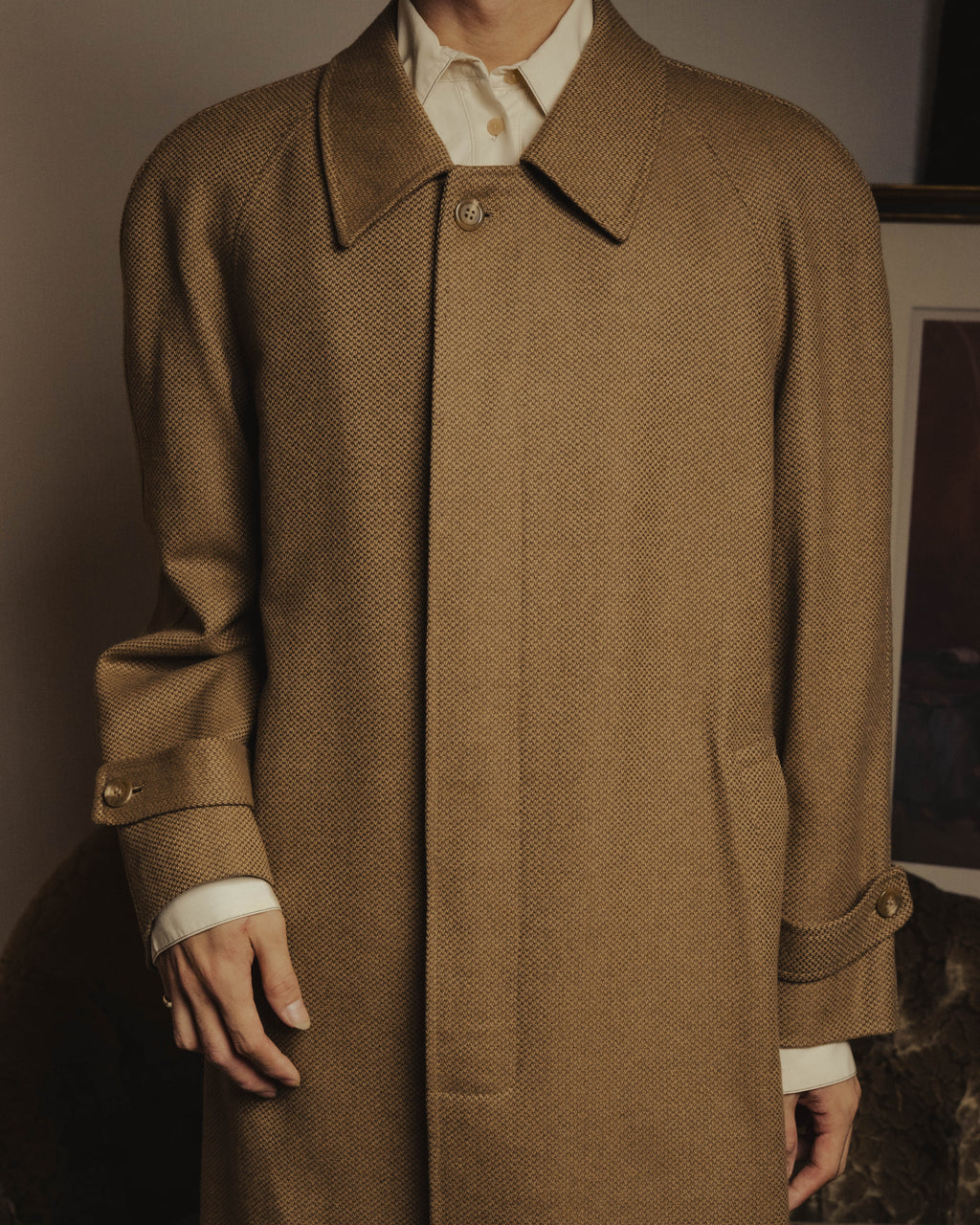 "Christian Dior" 80's-00's Classically tailored balmacaan coat