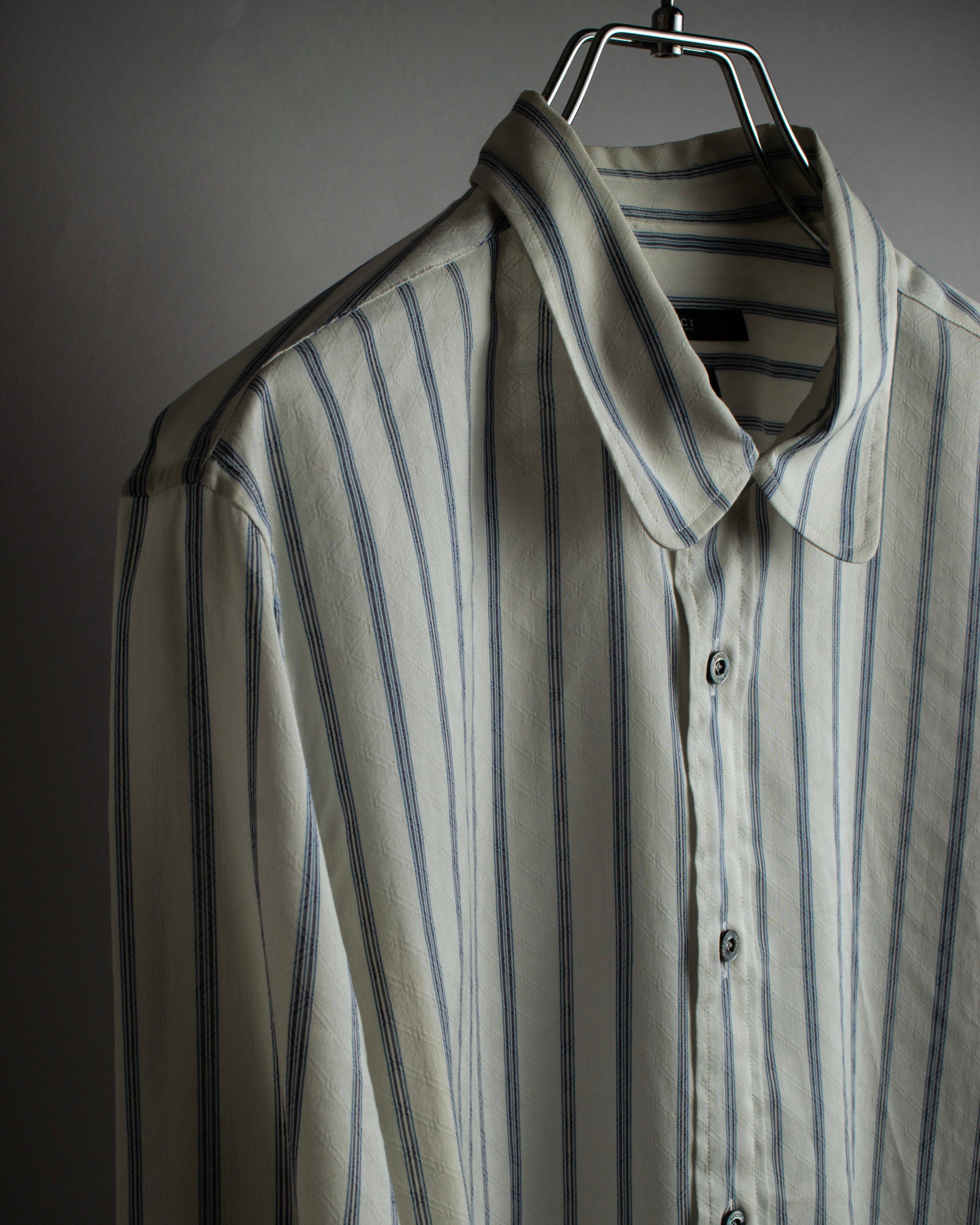 "GUCCI" Diamond jacquard striped shirt
