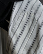 "MAISON MARGIELA" 16SS bowtie design striped long shirt