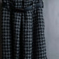 "LOUIS VUITTON" Houndstooth fringe design belted skirt