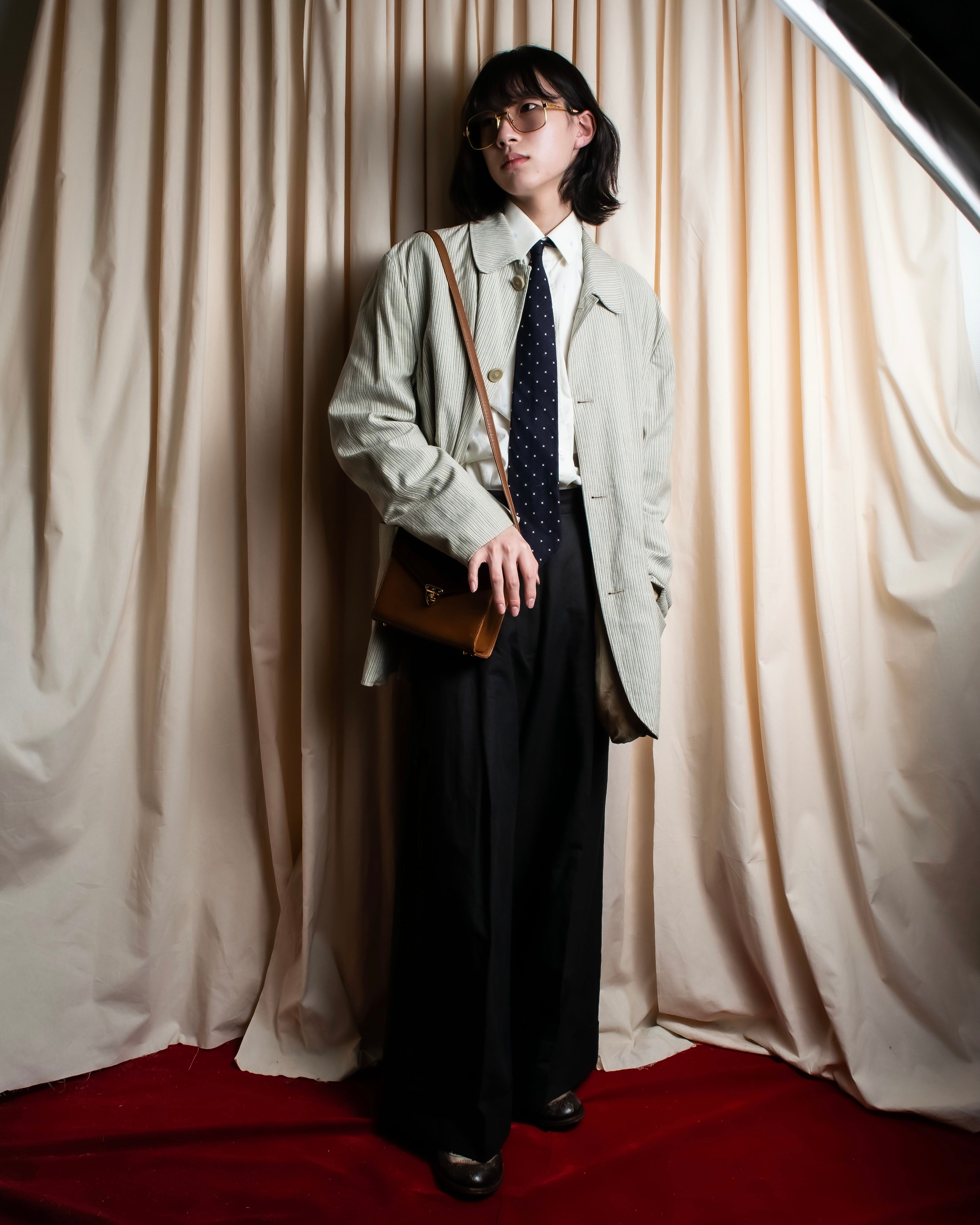 "COMME des GARCONS
 HOMME" Square diamond pattern sample necktie