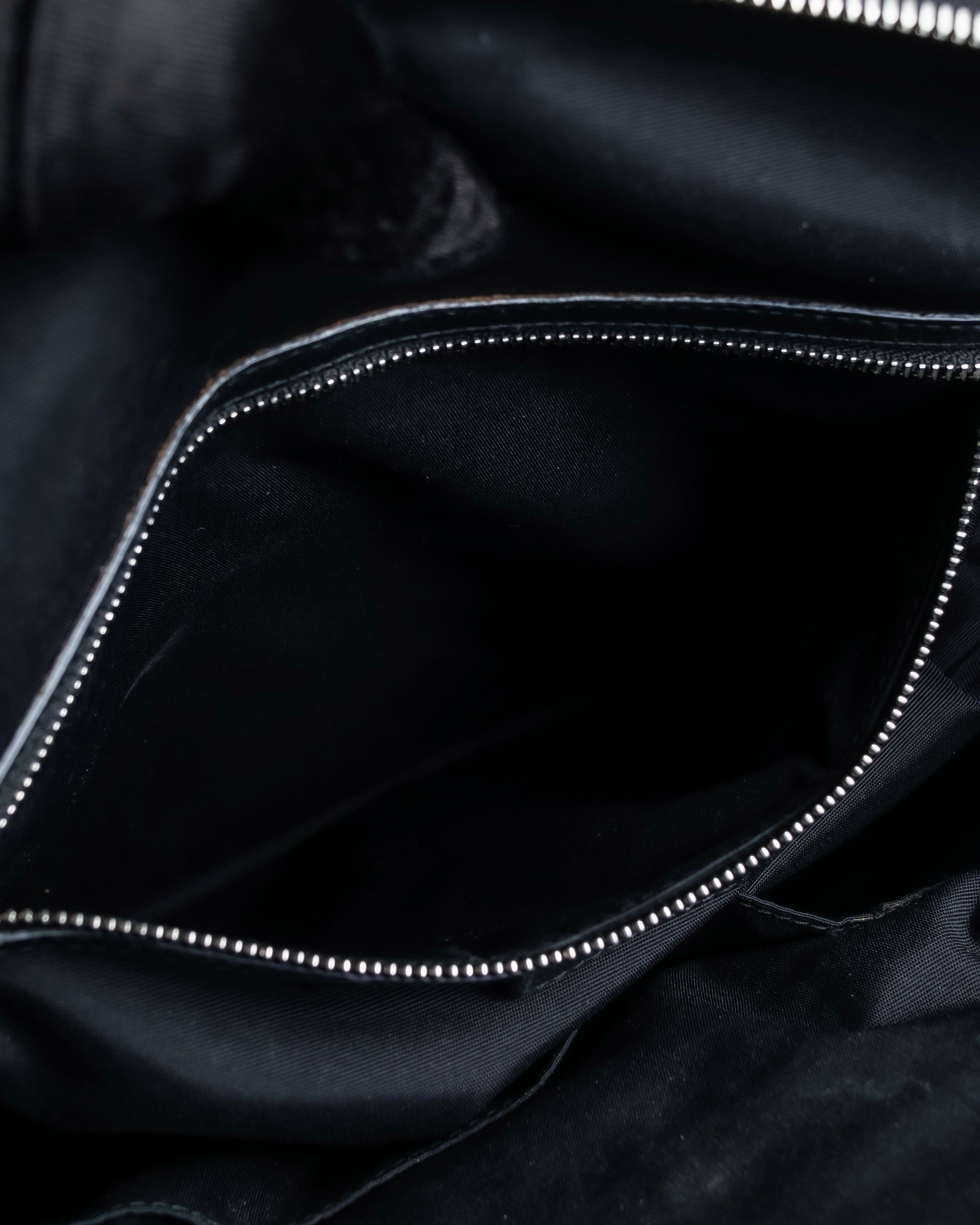 "Christian Dior" Karenina gathered design leather handbag