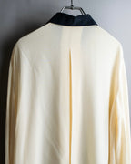 "Christian Dior" 100% silk emblem engraved cleric shirt