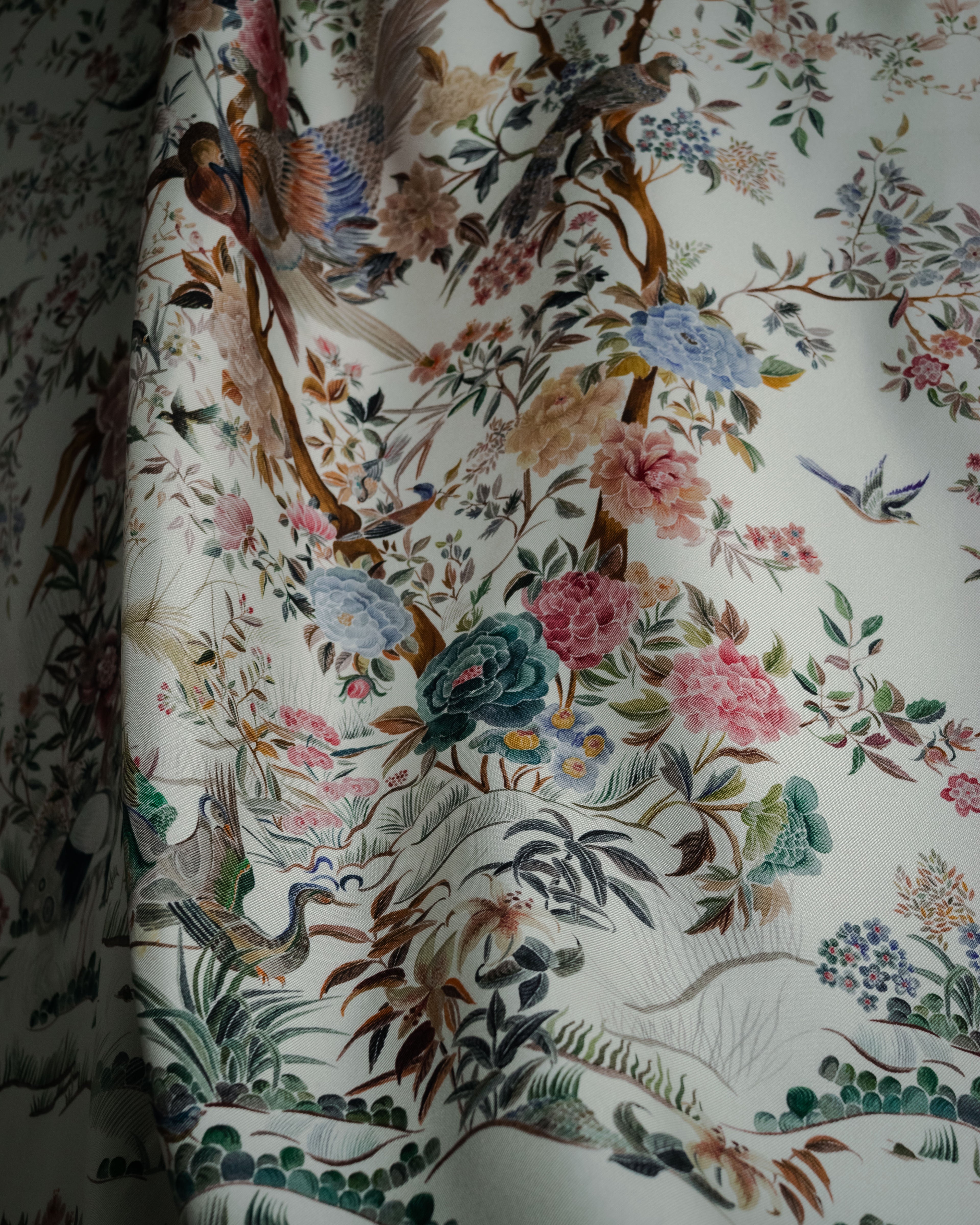 “Christian Dior” 2018– Botanical chinoiserie silk scarf