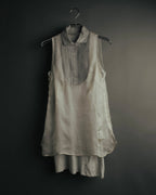 -SPECIAL- “Brunello Cucinelli” 00’s-10’s Sheer layered sleeveless tunic dress