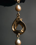 “Yves Saint Laurent” 80’s-90’s Baroque pearl heart motif necklace