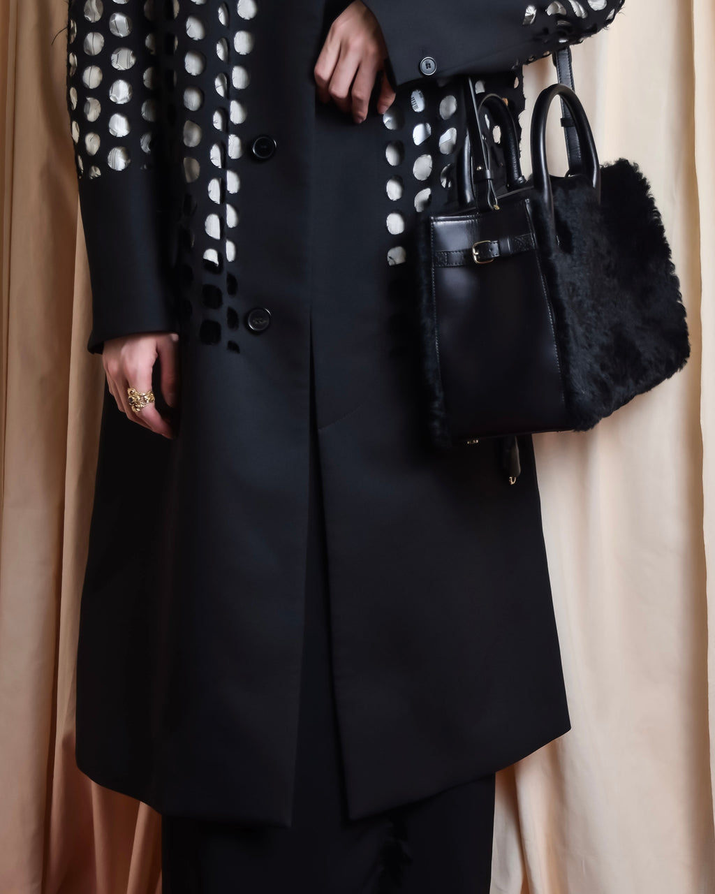 "MAISON MARGIELA" 20SS Cut-out layered structure long coat