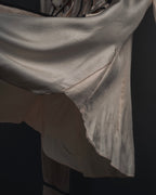 "CELINE" 00’s Piped ruffle silk blouse