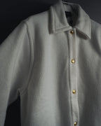 "GUCCI" 90’s-00’s Minimal fleece gold buttons jacket