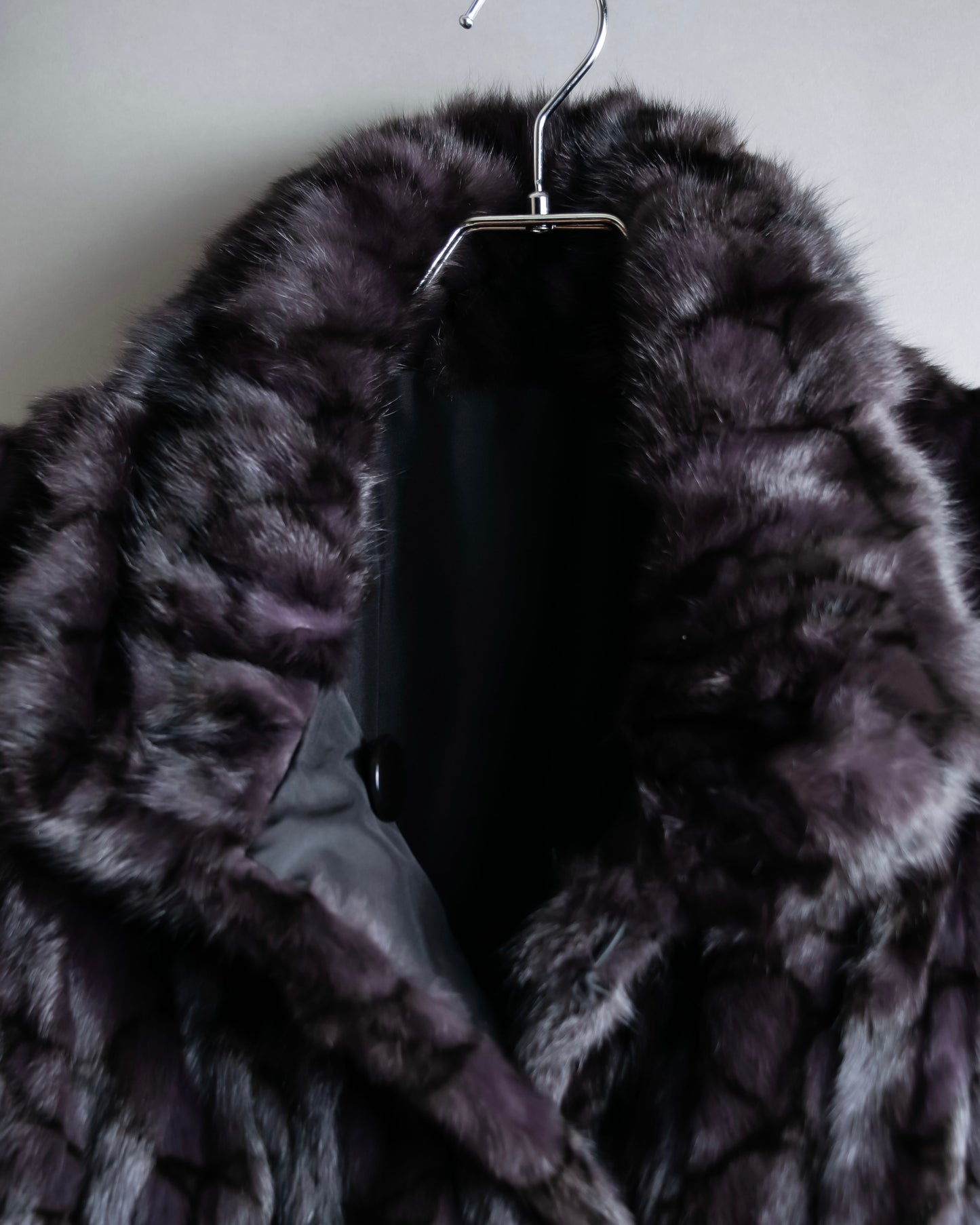 Vintage squirrel fur reversible maxi length coat