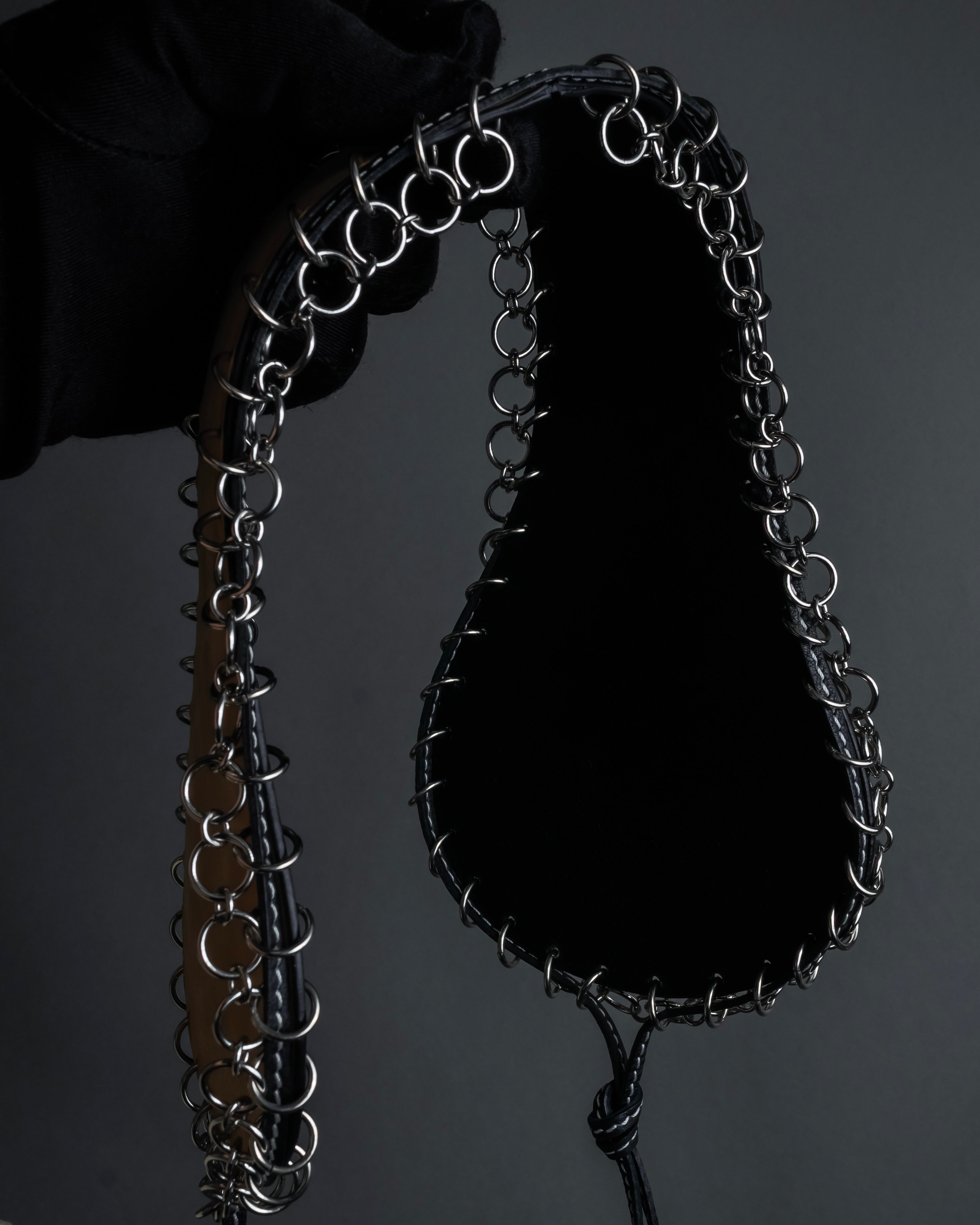 "LOEWE" Ring design leather corset necklace