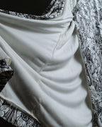 "GUCCI" Monotone floral print wrap dress