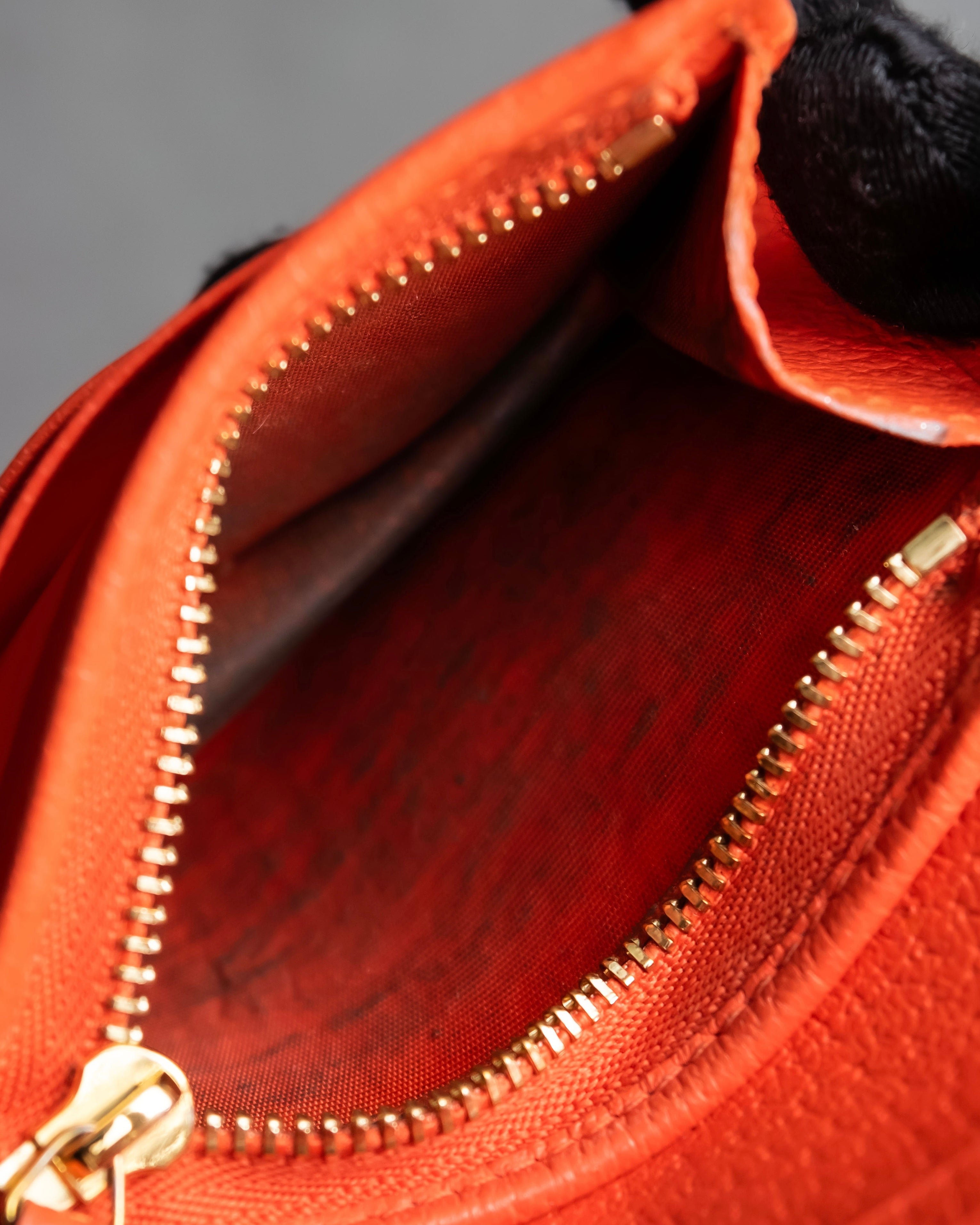 "GUCCI" Botanical pattern double G motif leather bifold wallet