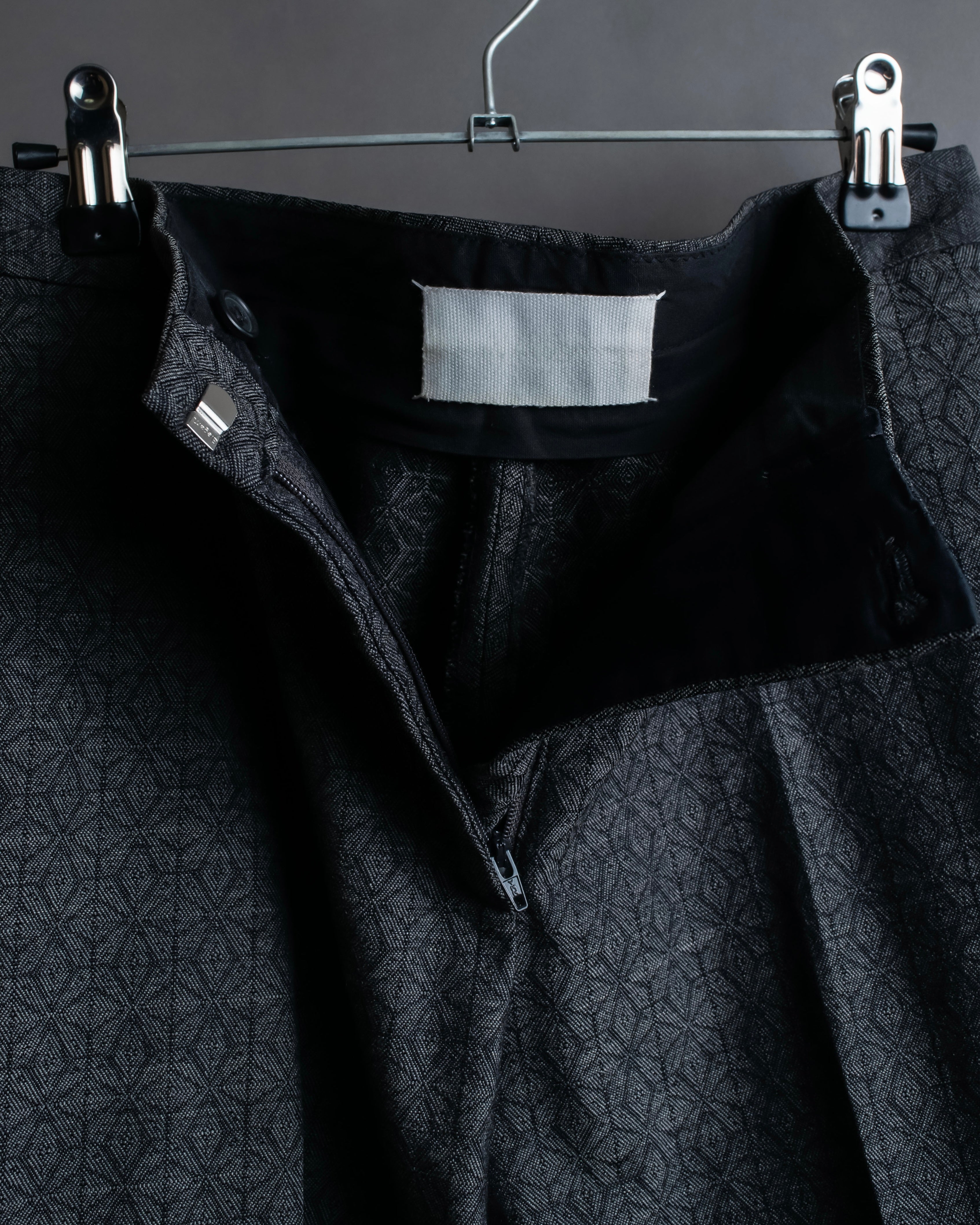 "Maison Martin Margiela" Geometric pattern high waist slim slacks