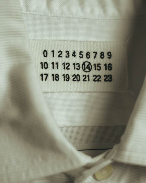 “Maison Martin Margiela” Replica 00’s-10’s Line 14 textured bib white shirt