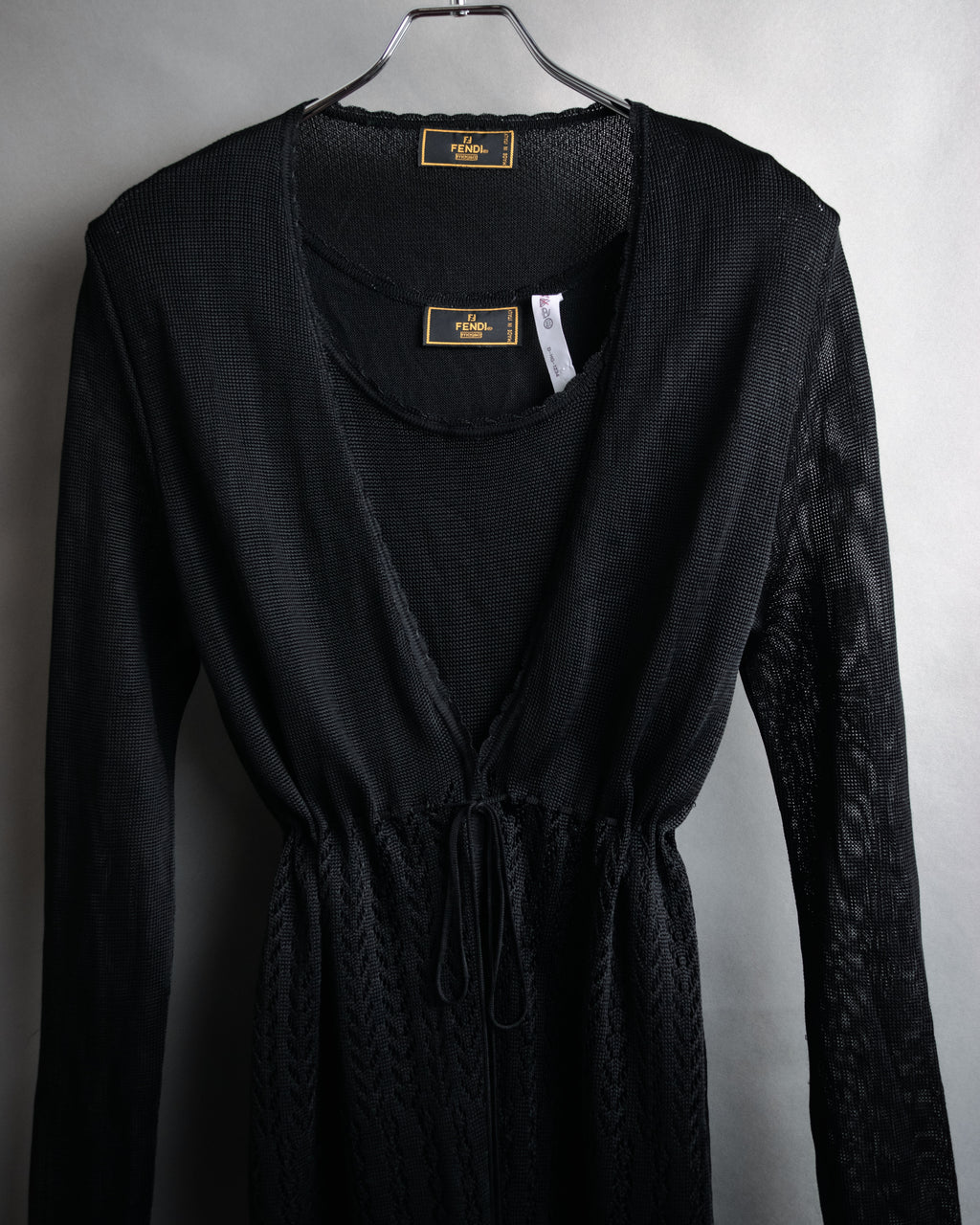 “FENDI” 90’s-00’s Openwork knit ensemble