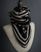 "JEAN PAUL GAULTIER" Classical dot pattern silk scarf