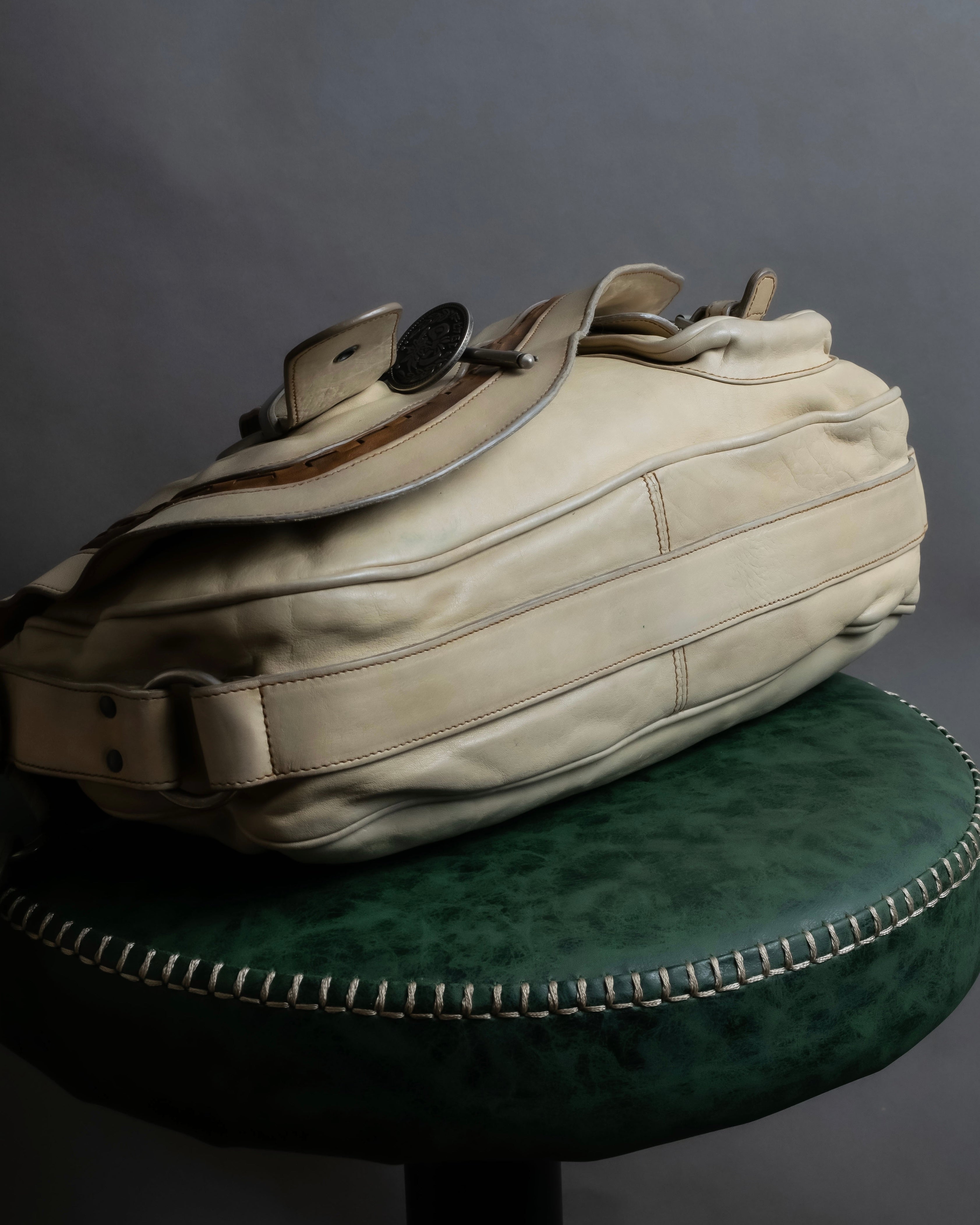 "Christian Dior" Gaucho saddle one shoulder leather bag